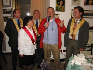 Allan Bay con la chef Lorenza Draghi