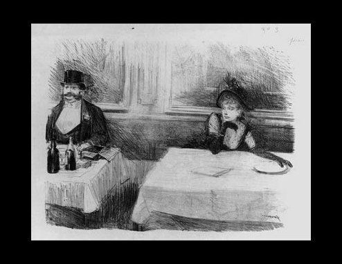 Jean Louis Forain Au Restaurant