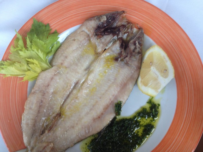 Coregone al forno con salsa verde