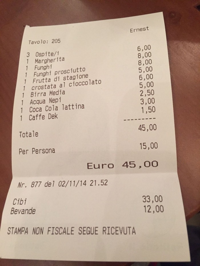 scontrino frattini