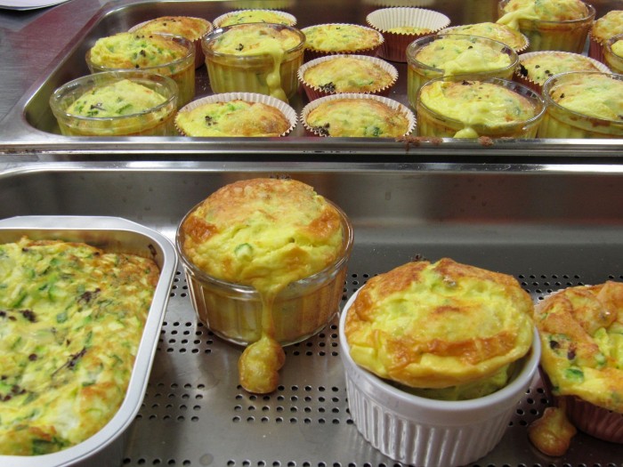 flan di zucchine finger food puntarella rossa