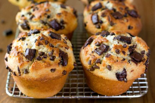 muffin con gocce cioccolato ricetta