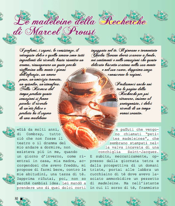 Menù letterari - Le madeleine di Proust
