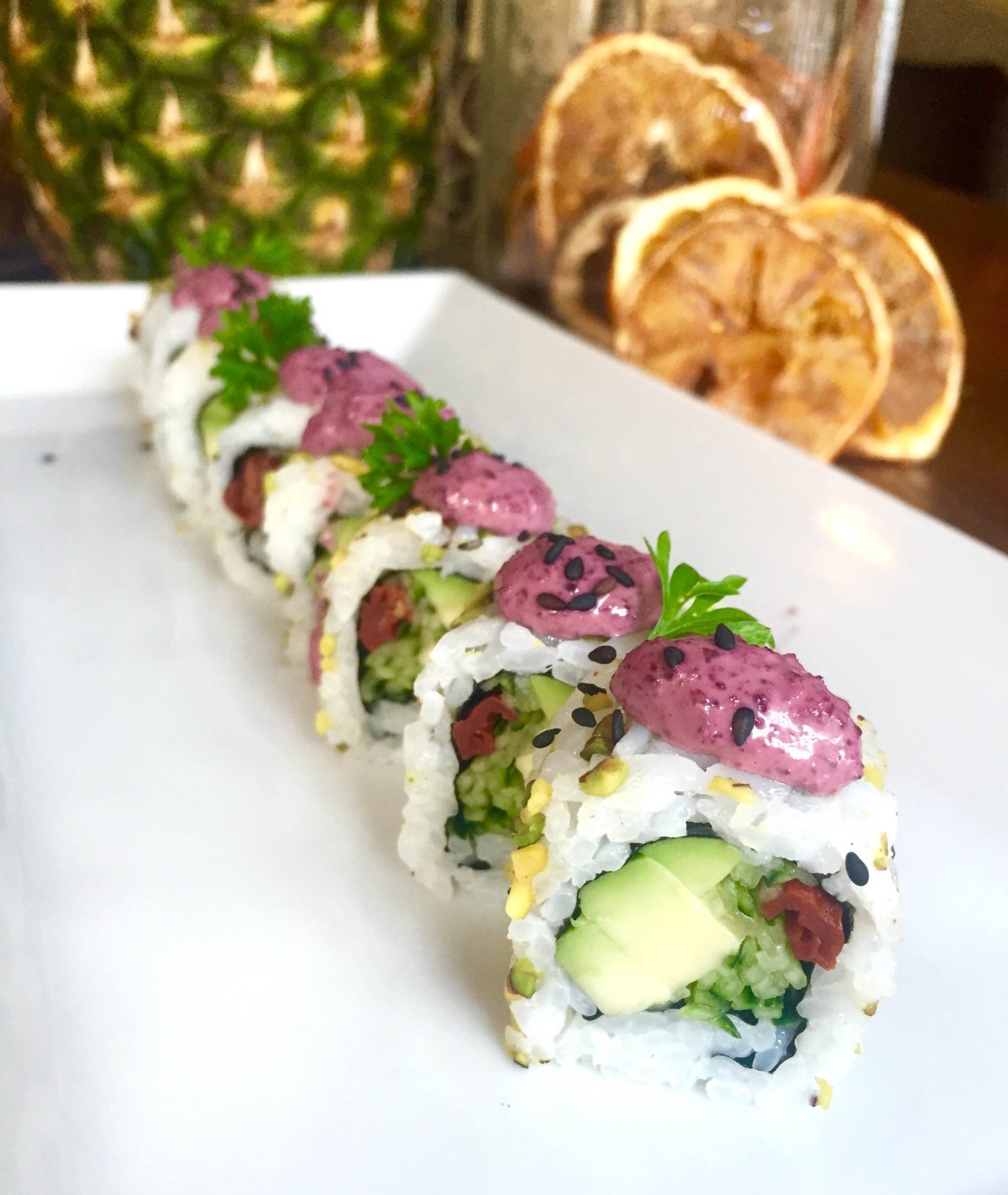 pistacho roll-coffee pot beach