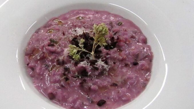 Risotto viola con crescenza ricetta