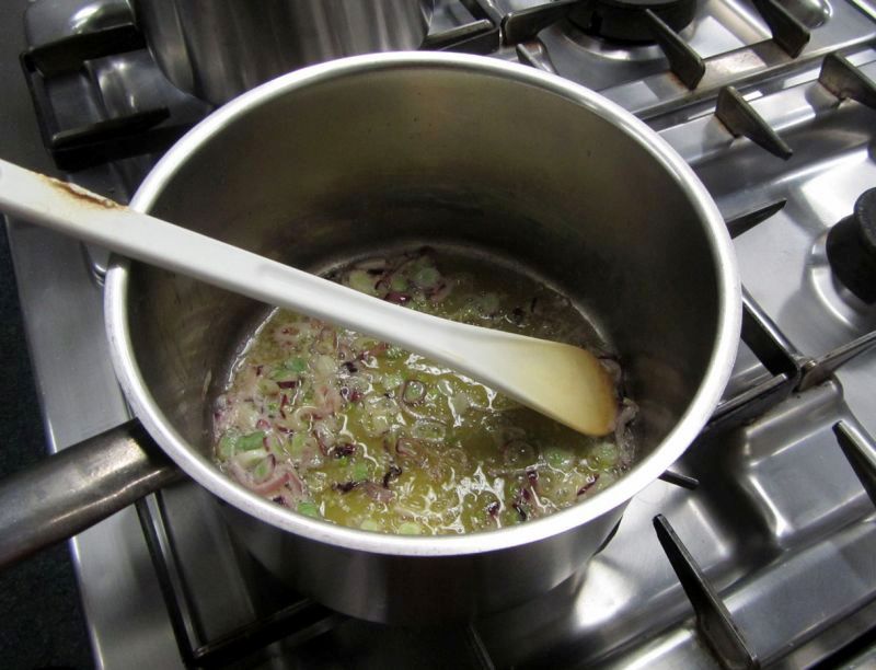 risotto viola con crescenza ricetta