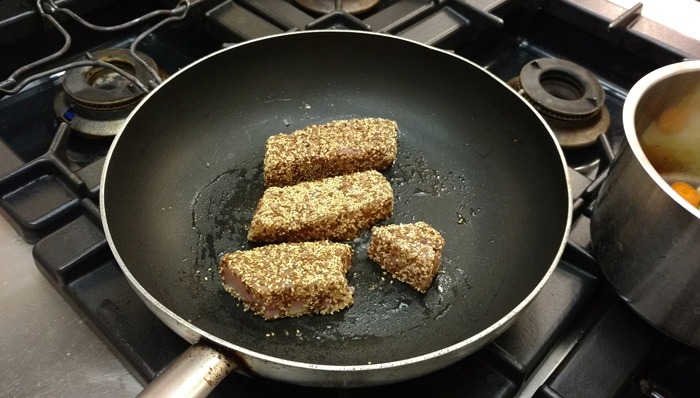 Pesce spada in crosta di semi ricetta originale