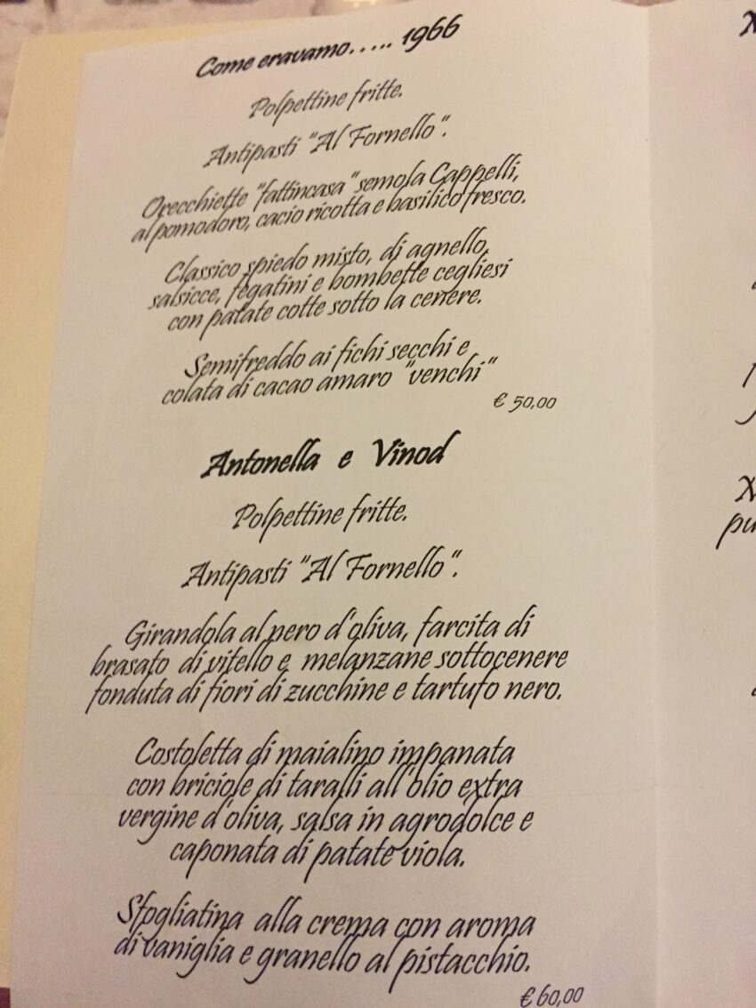 fornello ceglie menu e prezzi
