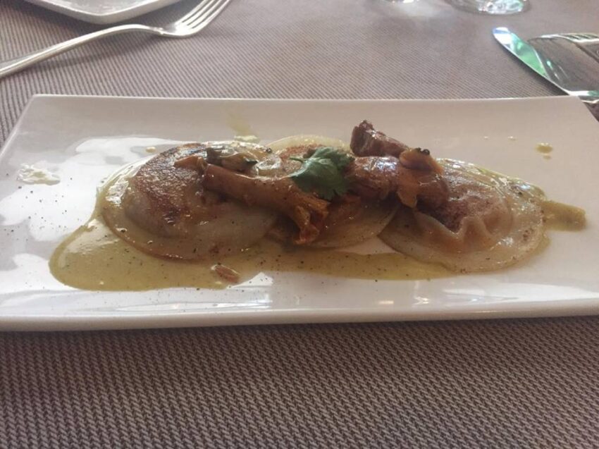 Tortelli arrosto ripieni di zucca e curcuma