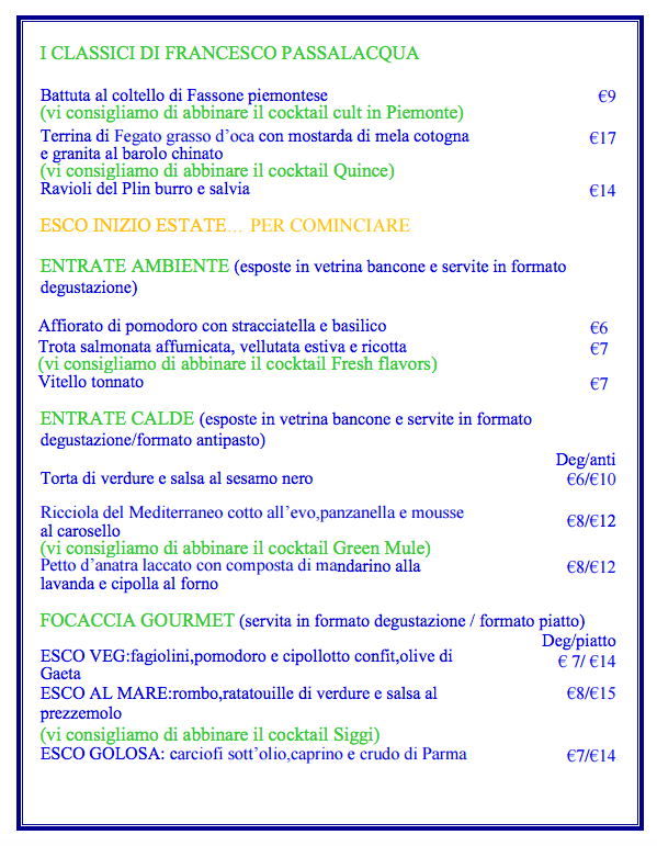 esco-milano-menu-prezzi