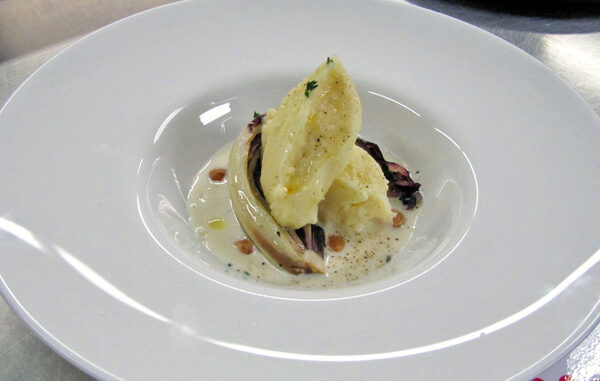 Polenta su fonduta di taleggio ricetta originale