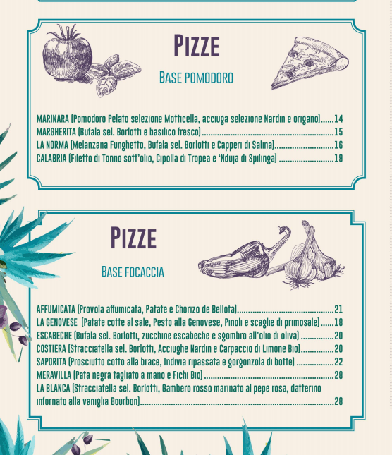 Madre Monti menu prezzi pizze
