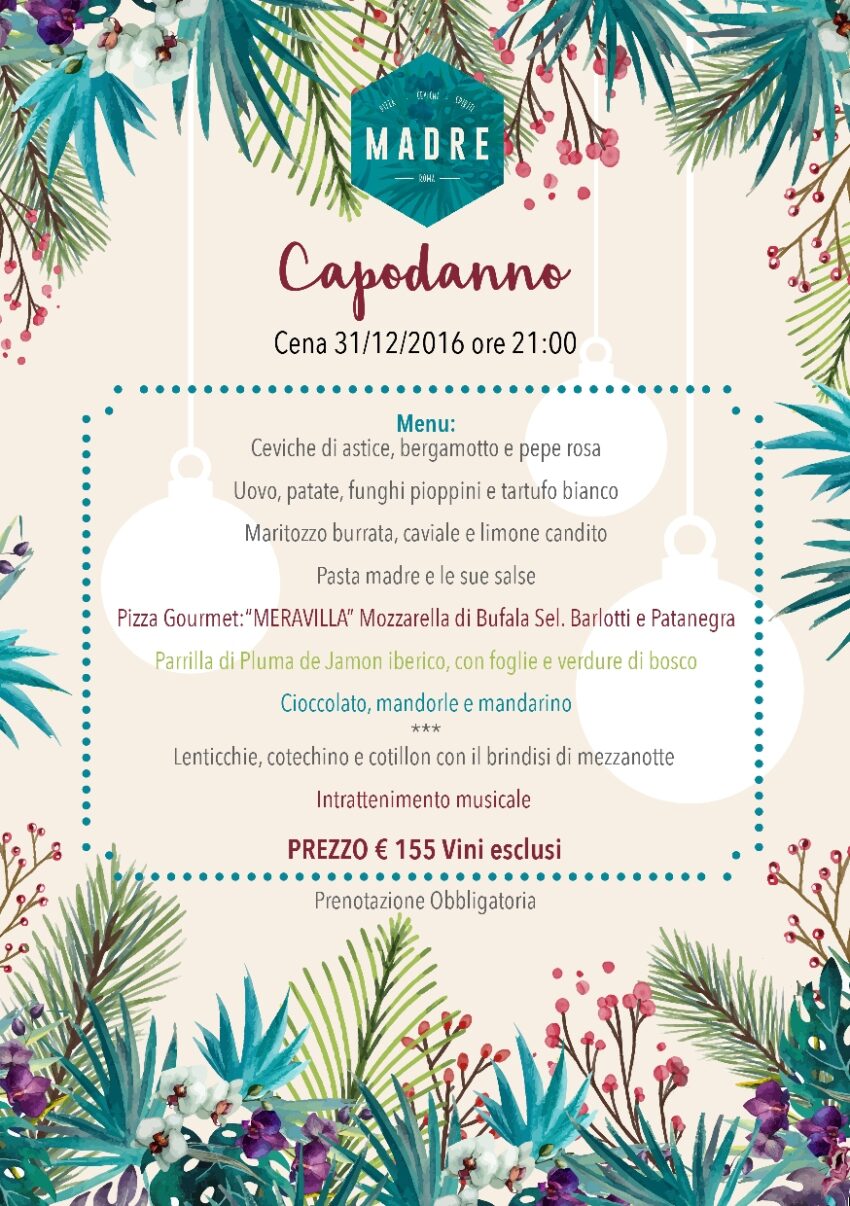cenone capodanno 2017 roma