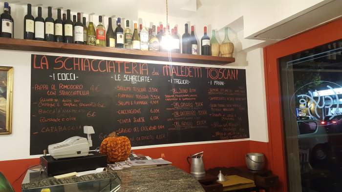 La Schiacciateria dei Maledetti toscani lavagna