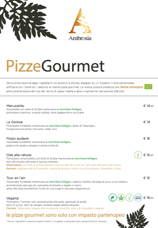 Puntarella Rossa Ambrosia pizze gourmet
