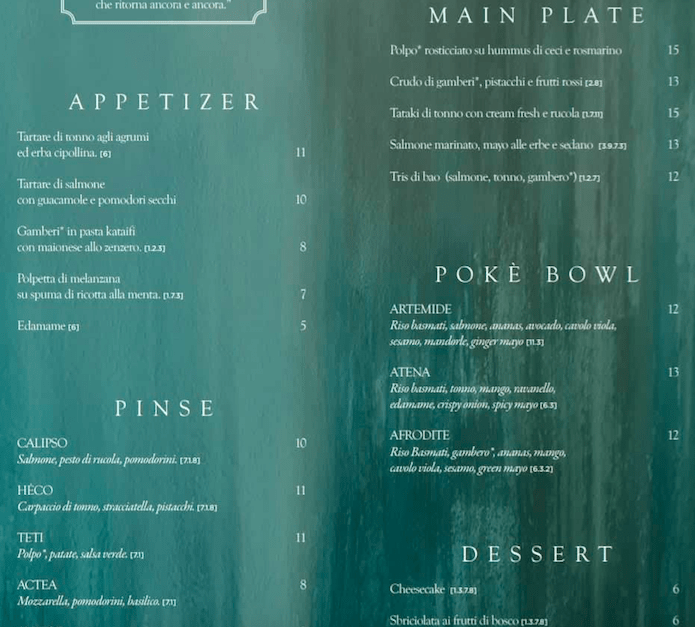 Menu e prezzi di Hèco Roma