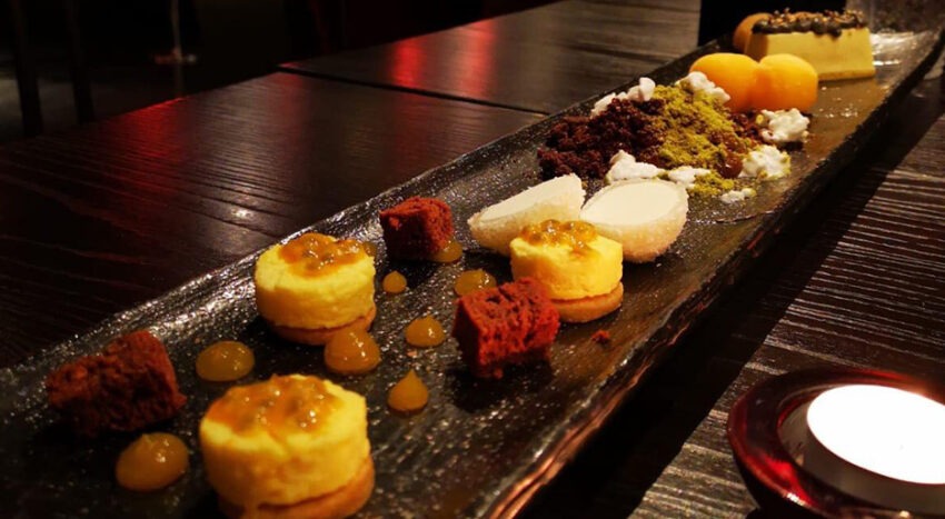 Mix di dessert in menu