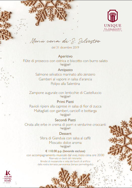 cenone di capodanno 2020 a roma