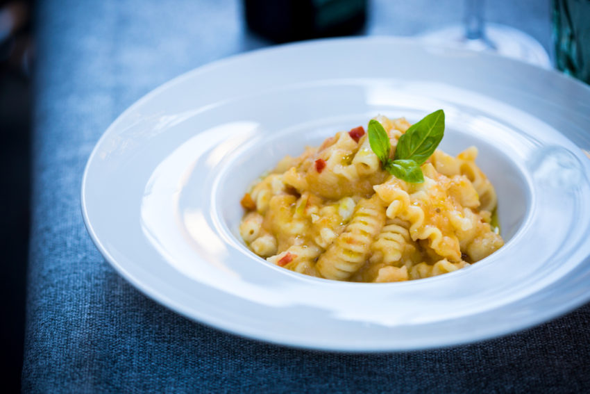 pasta patate e mozzarella affumicata