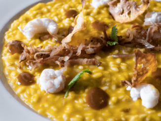 Ricetta risotto zucca scampi guanciale