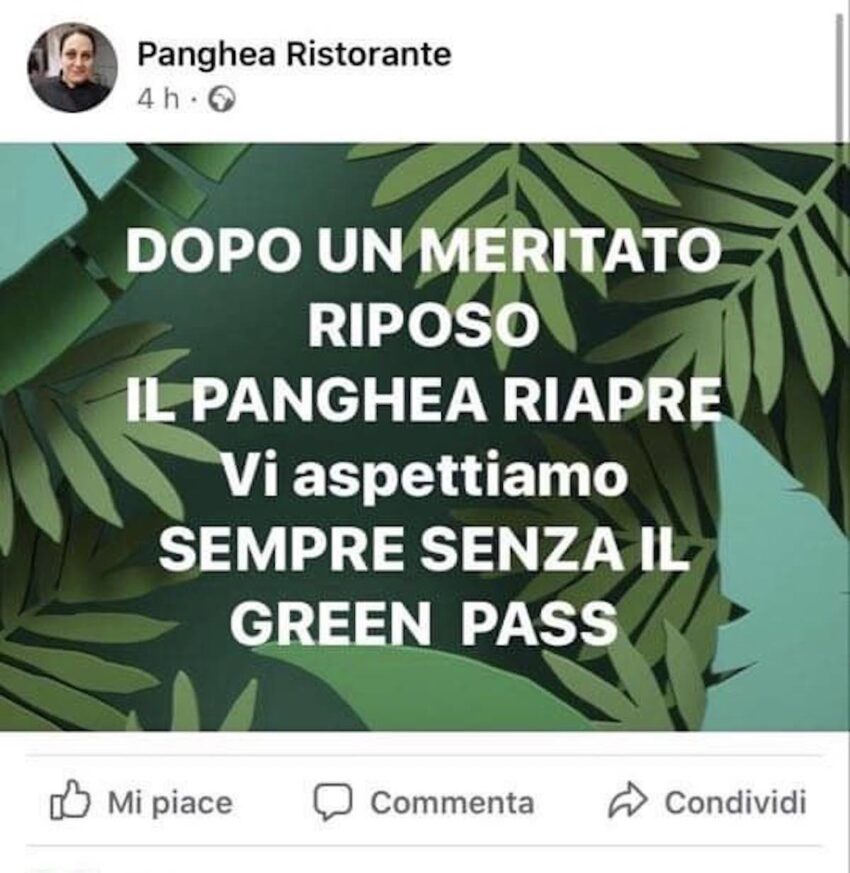 panghea milano green pass_