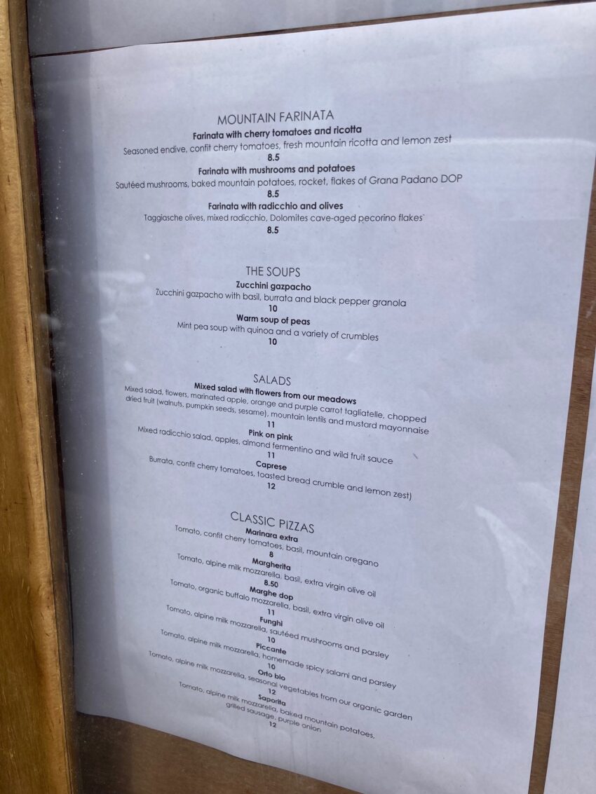 denis milano menu prezzi