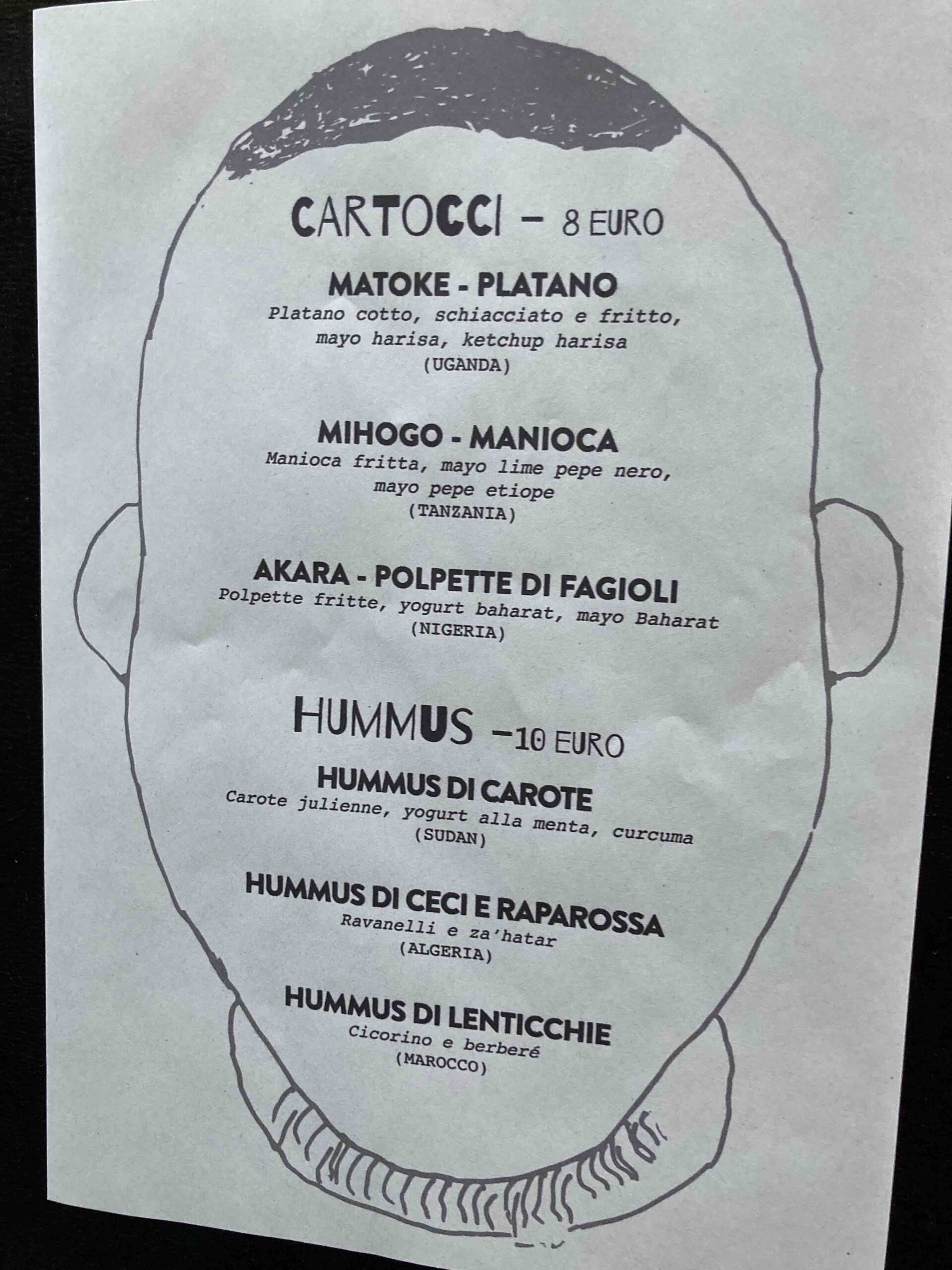 marcel boum milano menu prezzi cartocci