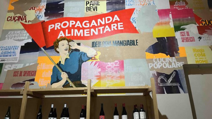Propaganda alimentare a Milano manifesto