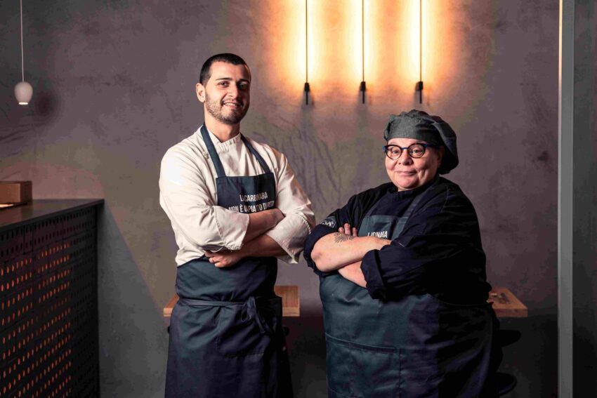 Eggs Milano chef Barbara Agosti e sous chef Simone Romano
