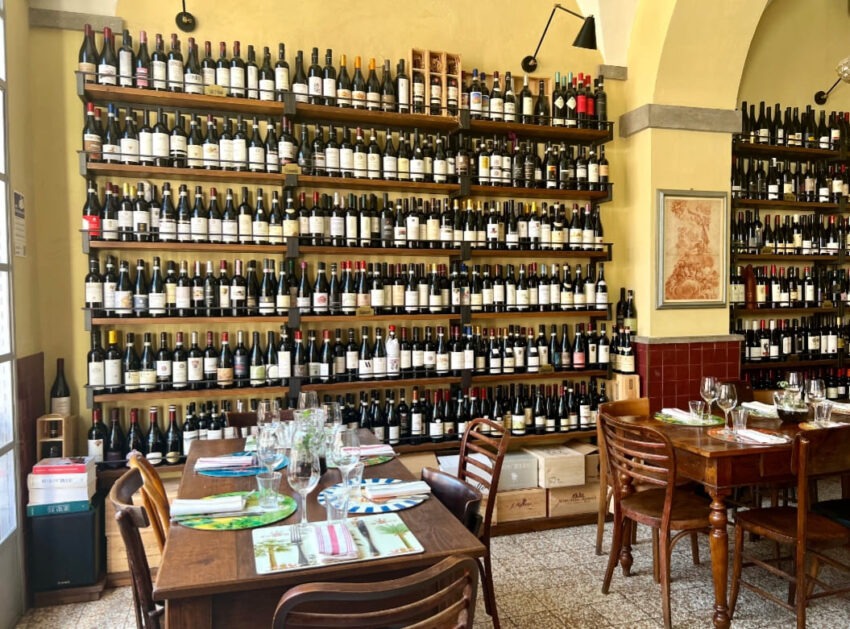 La cantina del ristorante Da Etta a Roma