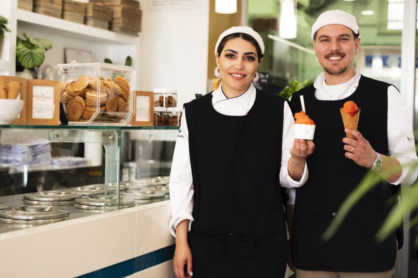 giorgia ricci e marco puxeddu, proprietari di rosamundi a roma