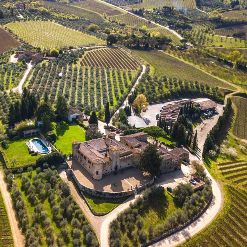 Una veduta del Castello di Gabbiano, il provincia di Firenze