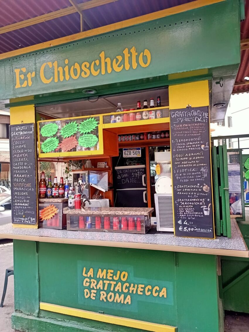 i migliori chioschi di grattachecca a roma, er chioschetto