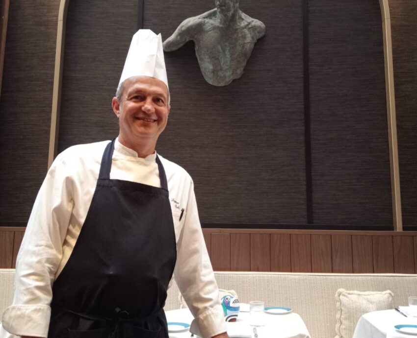 lo chef fabrizio leggiero di aquamarina a roma