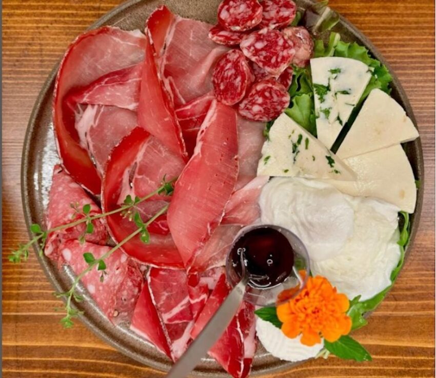 il tagliere del ristorante terra, al piglio maison de charme