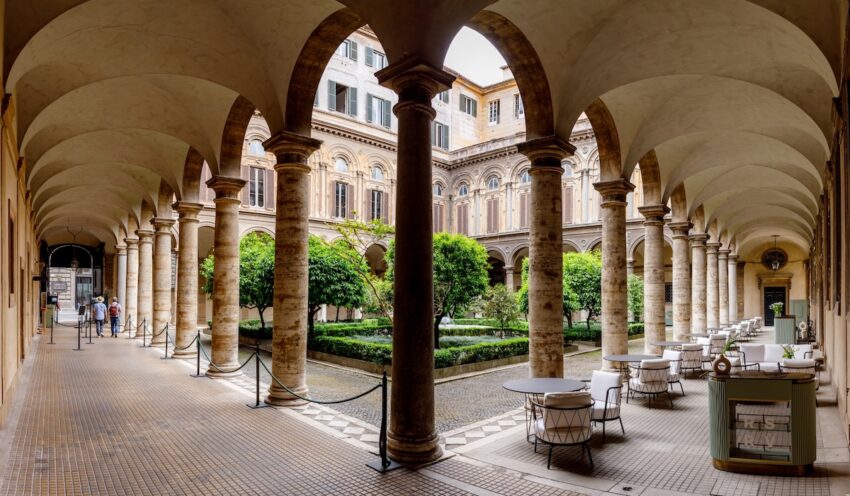dove mangiare in un museo a roma, caffè doria