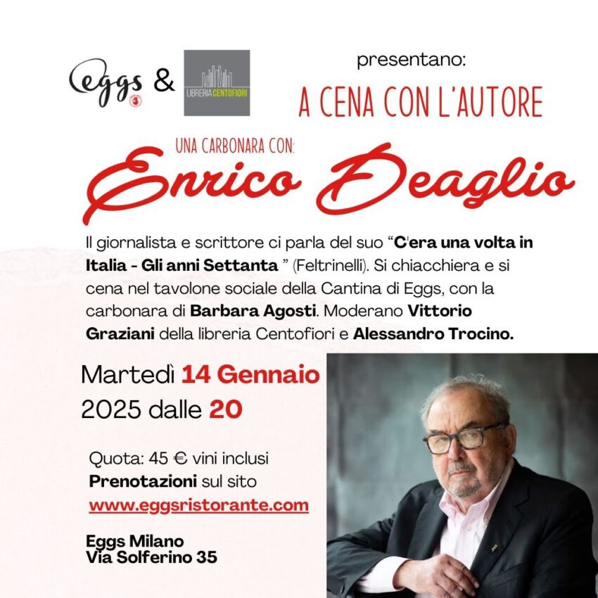 deaglio eggs milano a cena con