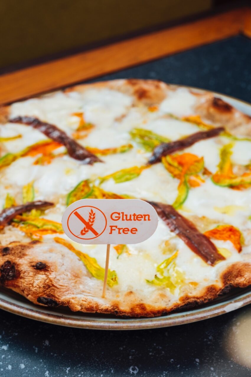 La pizza gluten free de Il Secchio e L'Olivaro