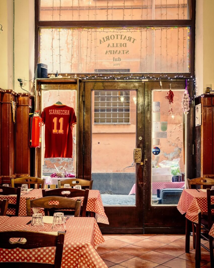 trattoria della stampa, lazio-roma