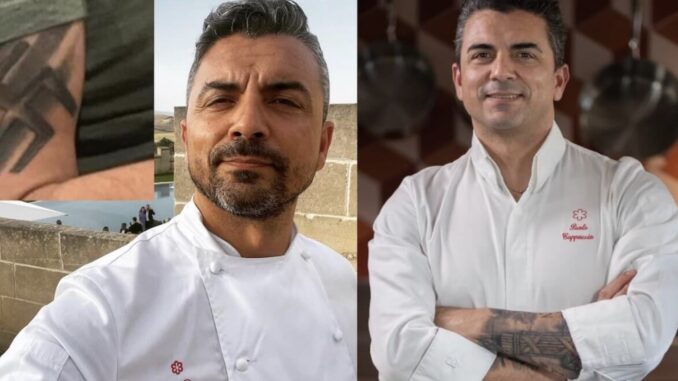 Cappuccio lo chef con la svastica e fascista