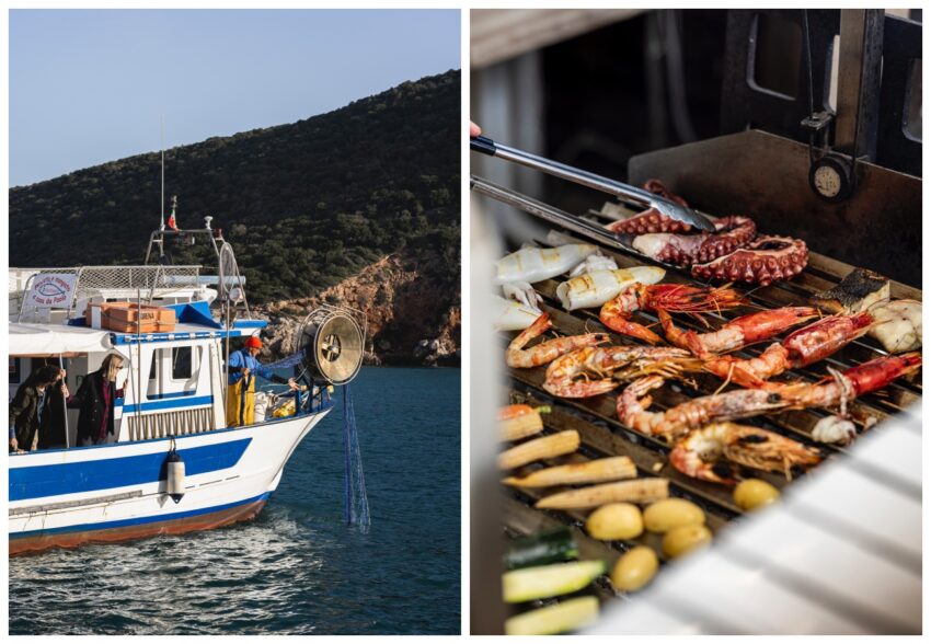 pesca in barca all'isolotto beach club a porto ercole