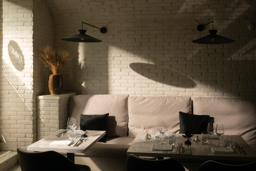 gli interni di campo osteria a roma