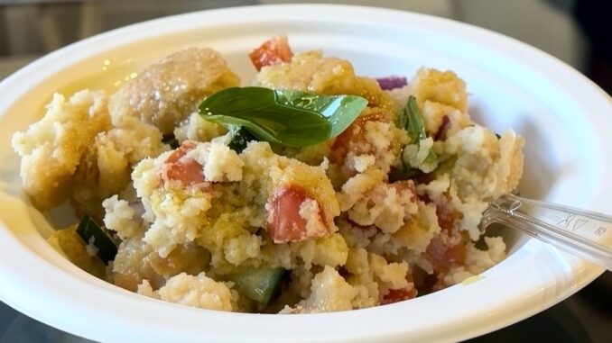 la ricetta della panzanella de le crete ristoro toscano a roma